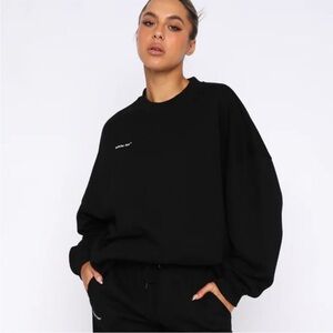 White Fox Own The Moment Sweater Black Oversized S/M